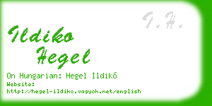 ildiko hegel business card